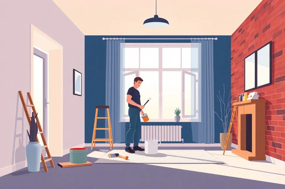 Intérieur rénové après travaux de peinture à Chaumont